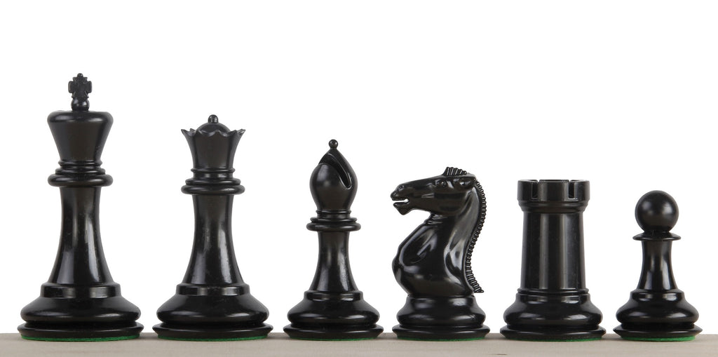 Exclusive Staunton Chess Pieces No.6 - Weighted Natural Wood 95mm King – image 3