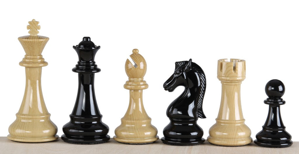 Chess Pieces 4.25" Weighted - Resin Tournament Set with Leather Base