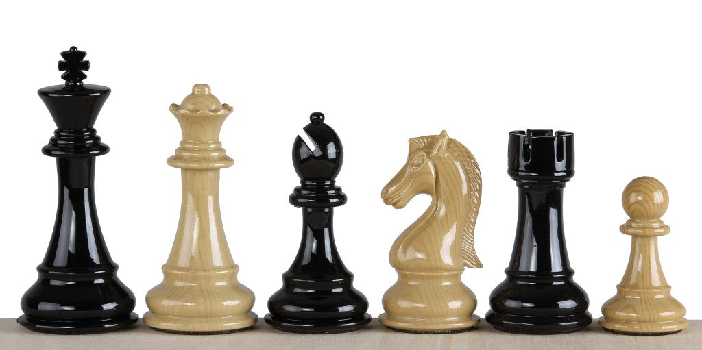 Chess Pieces 4.25" Weighted - Resin Tournament Set with Leather Base – image 2