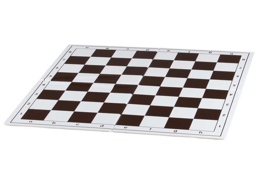 Plastic Folding Chessboard No.4+ 43cm – Brown & White Double-Fold Tournament Board – image 2
