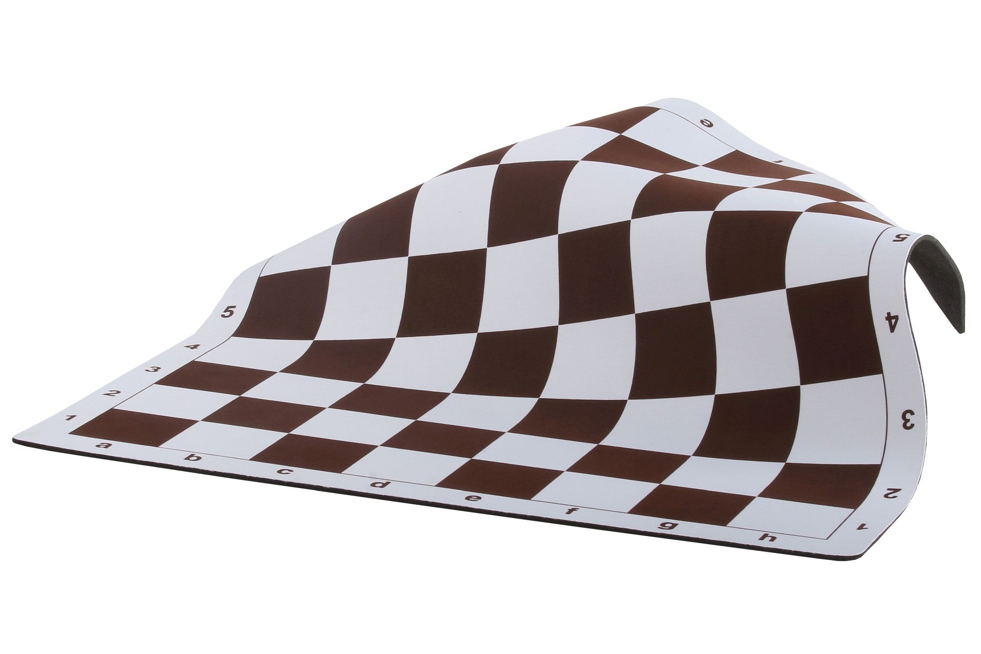 Rubber Roll-Up Chessboard No.6 51cm – Anti-Slip Brown Tournament Board – image 3