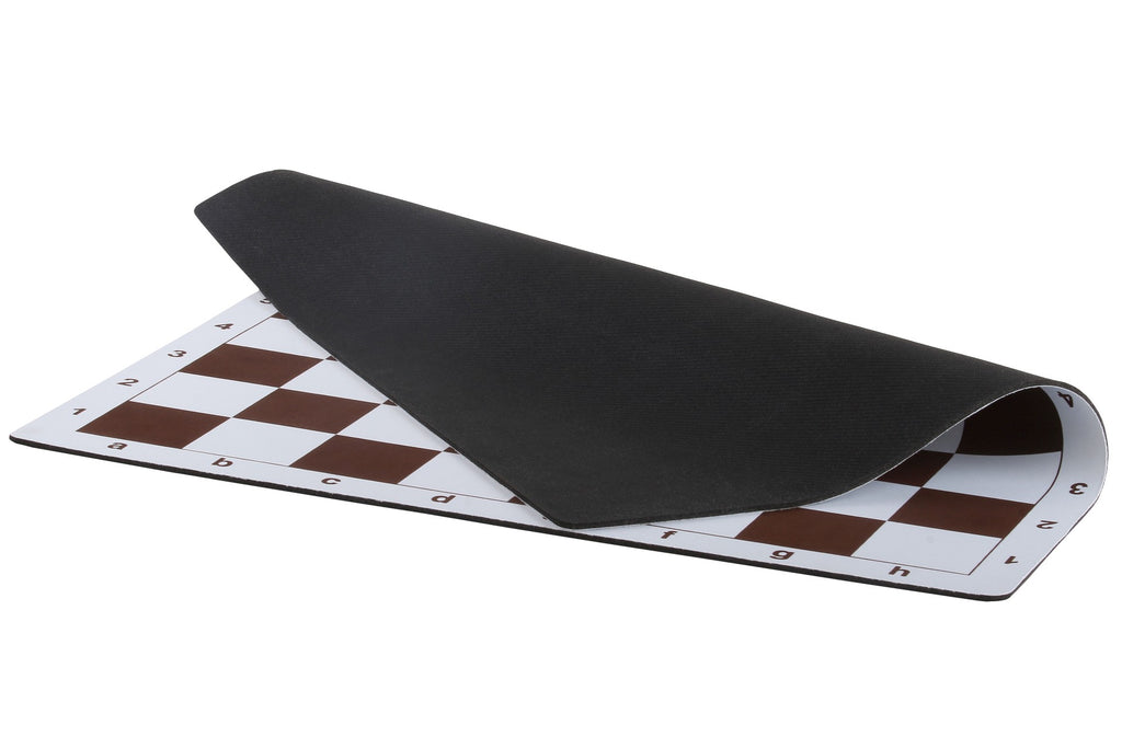 Rubber Roll-Up Chessboard No.6 51cm – Anti-Slip Brown Tournament Board – image 2