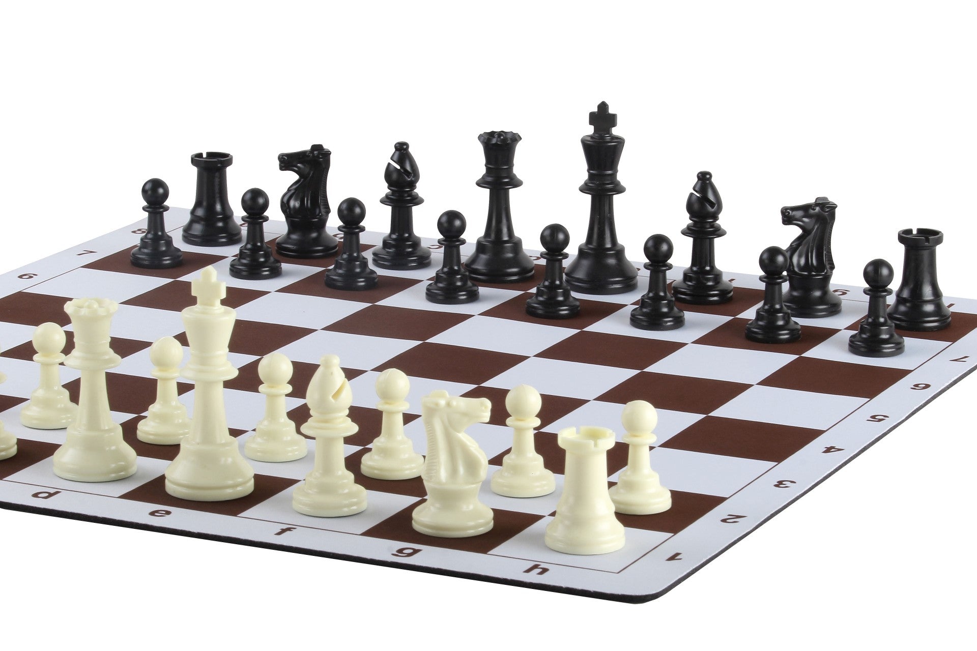 Rubber Roll-Up Chessboard No.6 51cm – Anti-Slip Brown Tournament Board – image 5