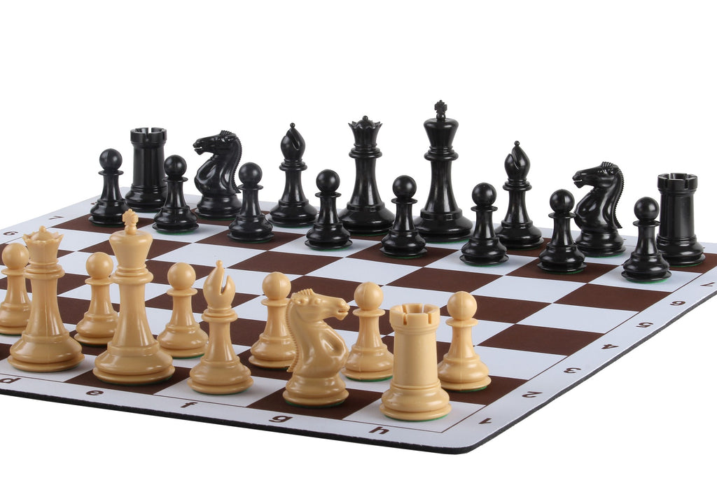 Rubber Roll-Up Chessboard No.6 51cm – Anti-Slip Brown Tournament Board – image 7