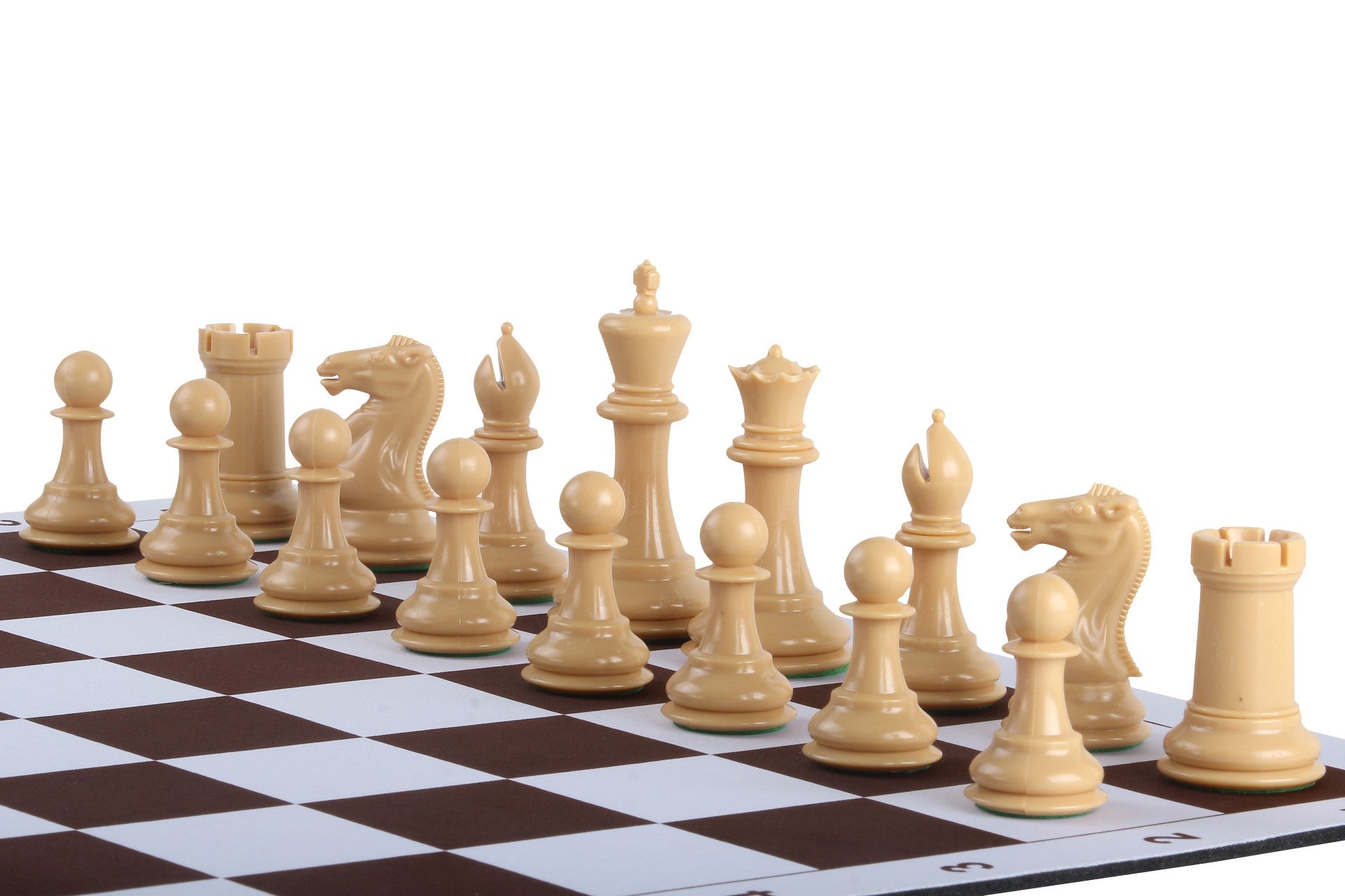Rubber Roll-Up Chessboard No.6 51cm – Anti-Slip Brown Tournament Board – image 9