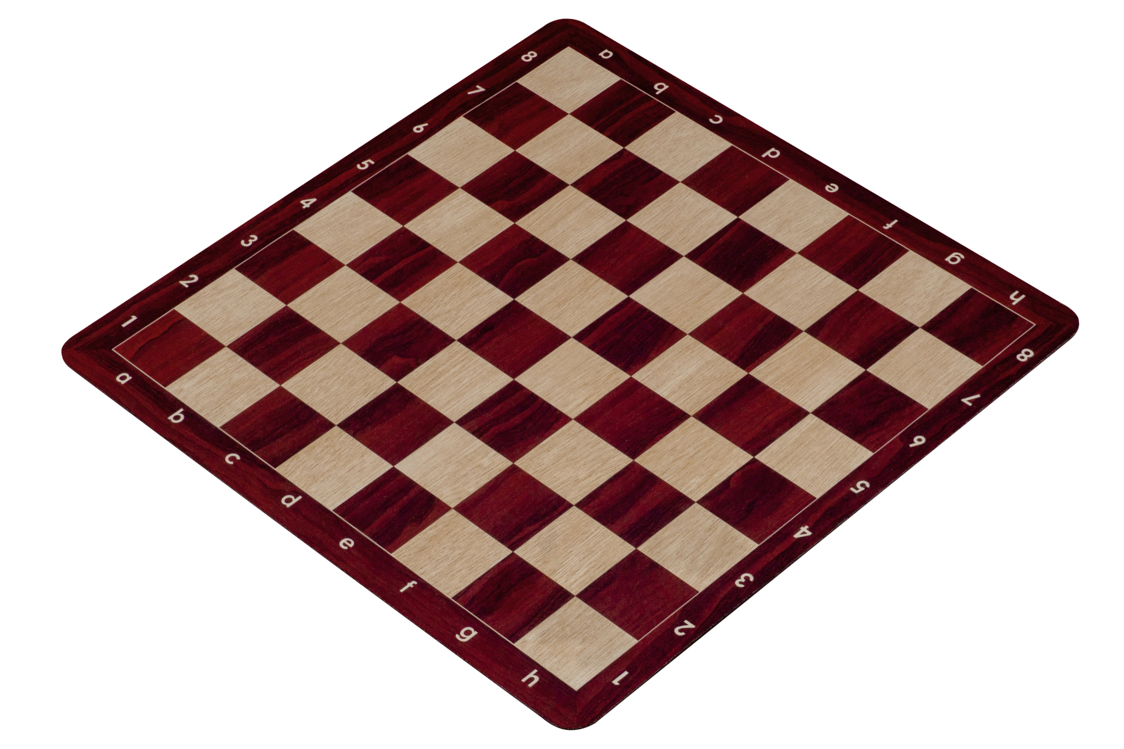 Roll-Up Chess Board No.6 – 51cm Mahogany, Anti-Slip Rubber – image 6
