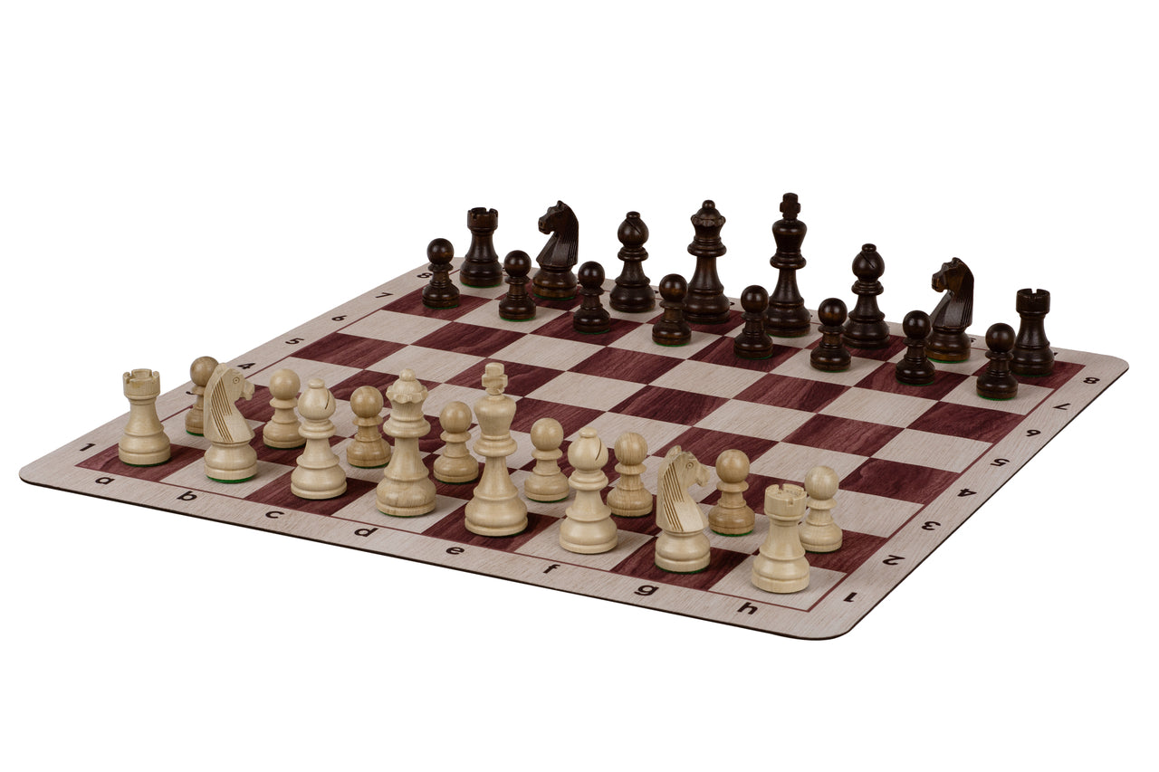 Roll-Up Chess Board No.6 – 51cm Light Wood, Anti-Slip Rubber – image 2
