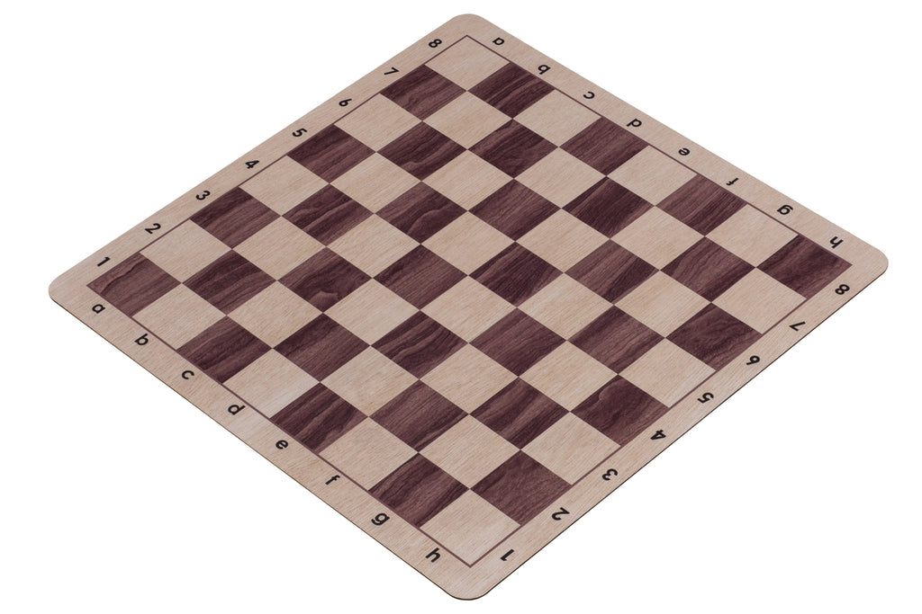 Roll-Up Chess Board No.6 – 51cm Light Wood, Anti-Slip Rubber