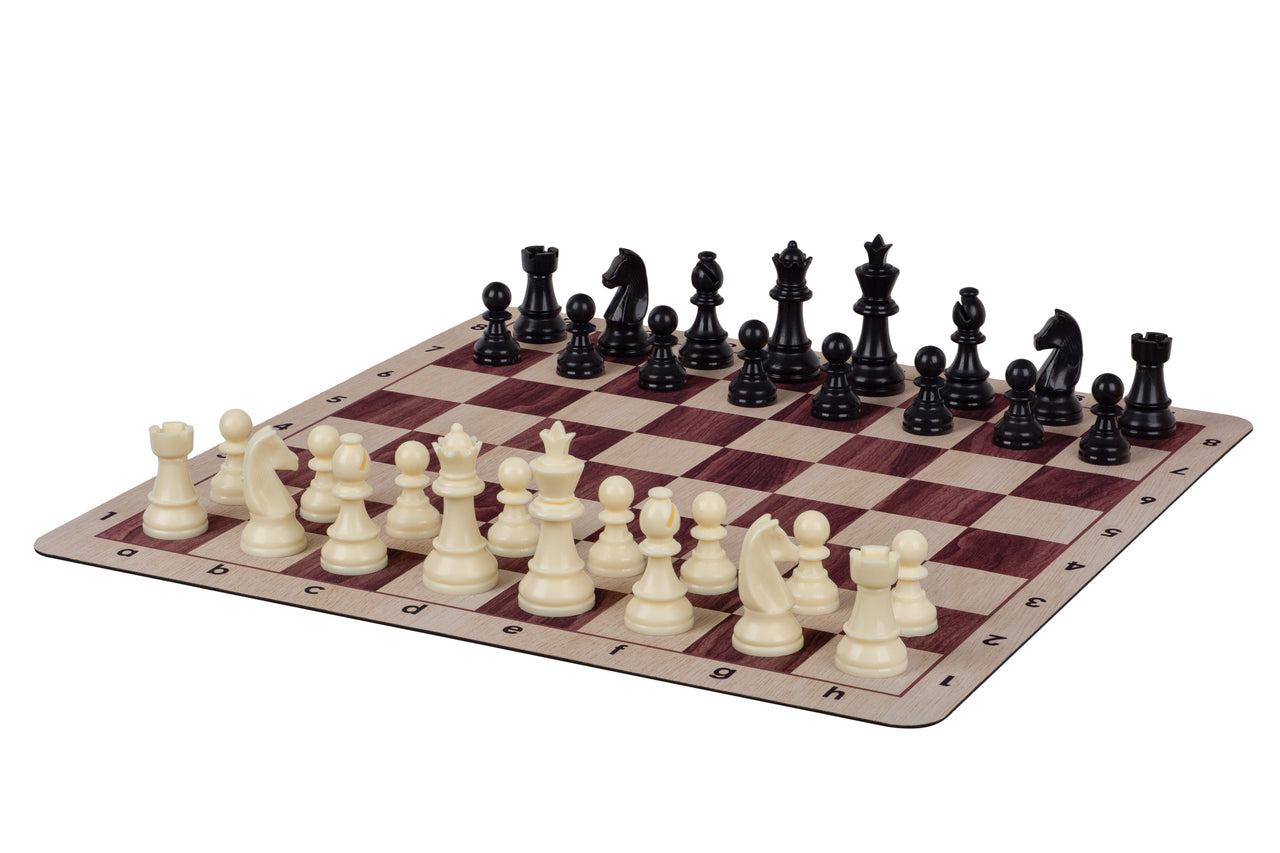 Roll-Up Chess Board No.6 – 51cm Light Wood, Anti-Slip Rubber – image 3