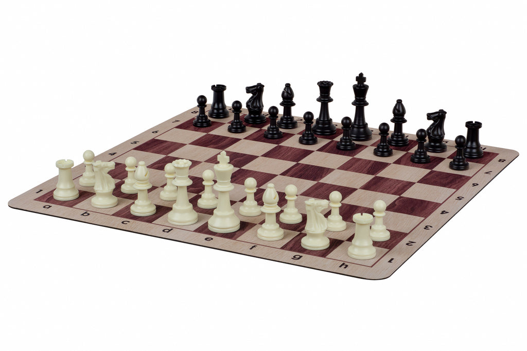 Roll-Up Chess Board No.6 – 51cm Light Wood, Anti-Slip Rubber – image 4