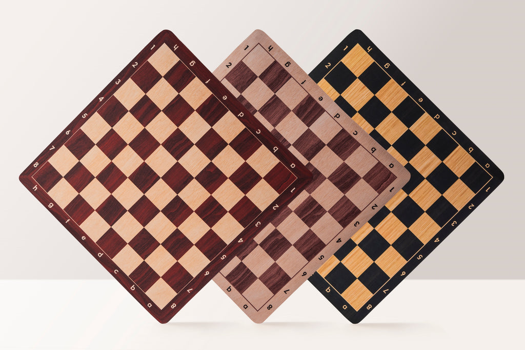 Roll-Up Chess Board No.6 – 51cm Light Wood, Anti-Slip Rubber – image 6