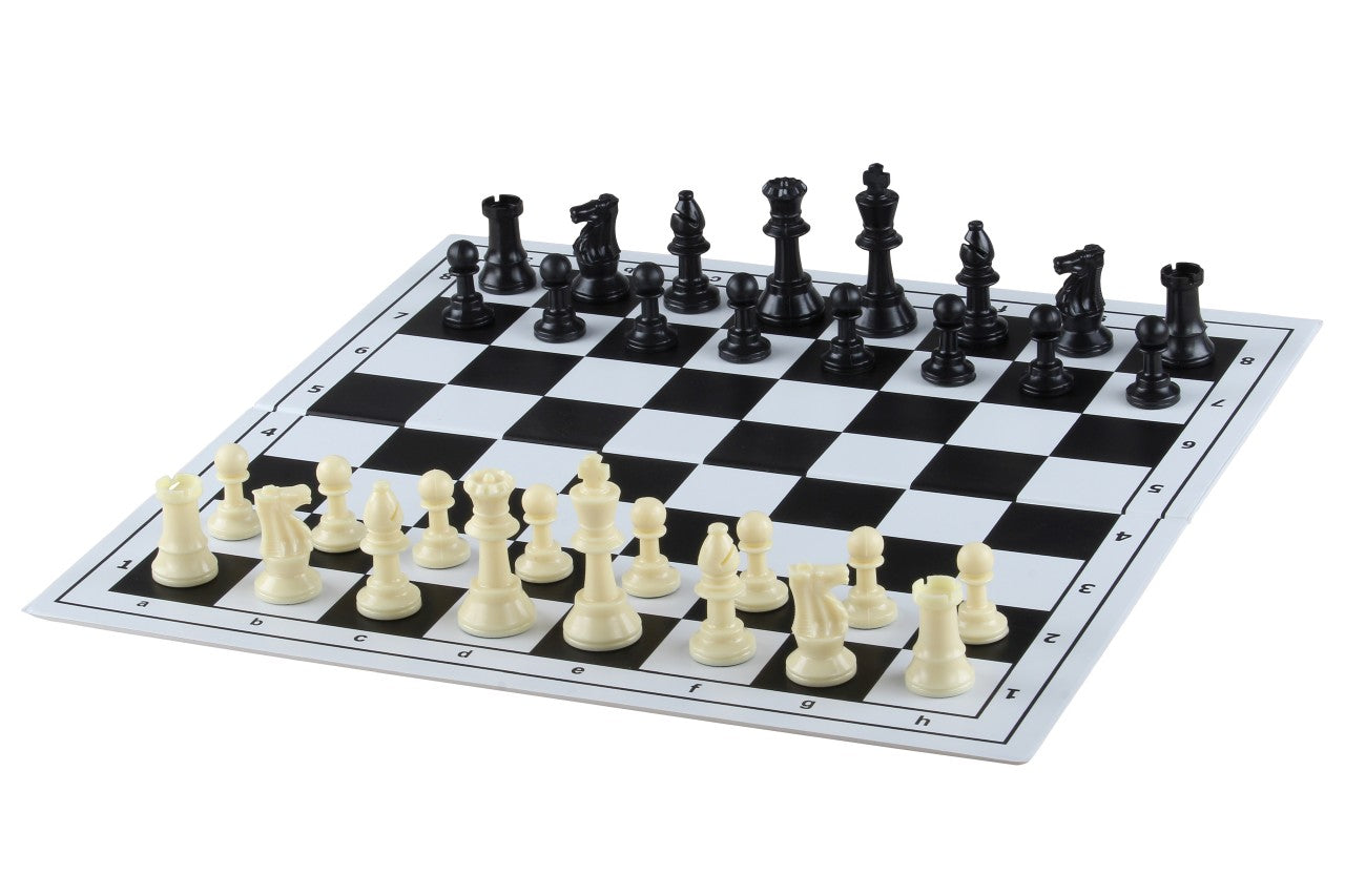 Foldable Plastic Chessboard No.4 36cm Brown – 38mm Compact Travel Board – image 4