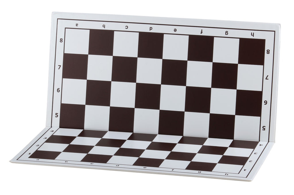 Foldable Plastic Chessboard No.4 36cm Brown – 38mm Compact Travel Board