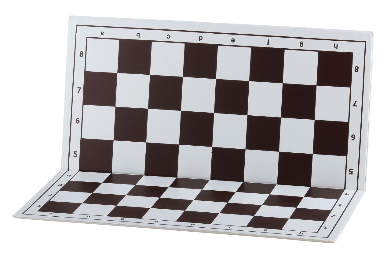Foldable Plastic Chessboard No.4 36cm Brown – 38mm Compact Travel Board