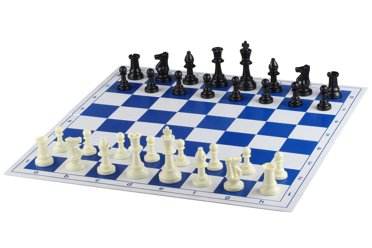 Foldable Plastic Chessboard 51cm Blue – Tournament 57mm Squares – image 5
