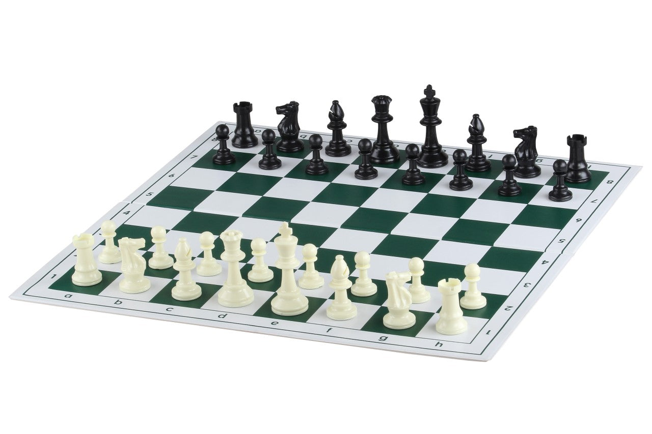 Plastic Chess Board Folding No.6 - 57mm Green & White with Notation – image 4