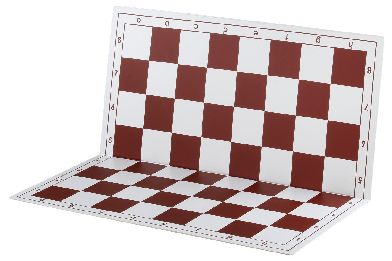 Plastic Chess Board Folding No.4+ - 45mm White/Red with Notation