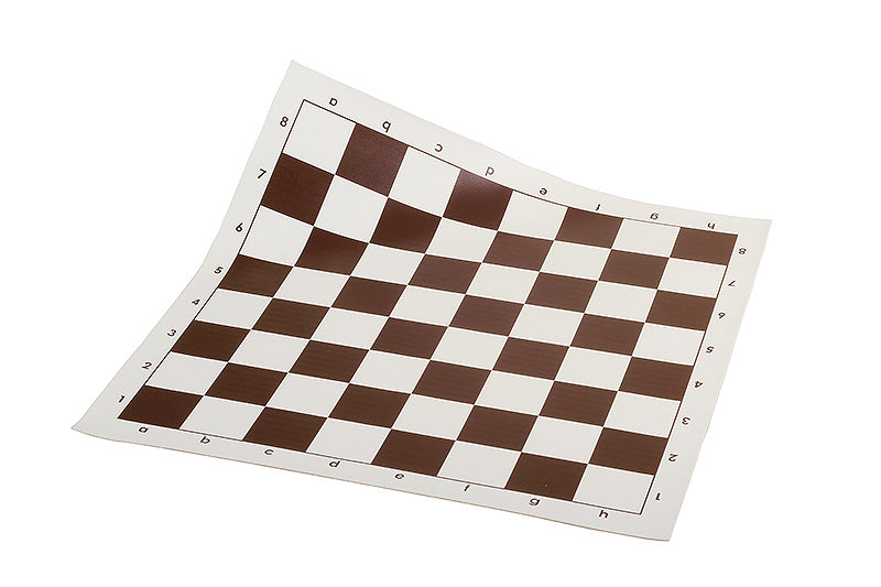 Vinyl Standard Chessboard 43cm Brown – Tournament 45mm Portable Board