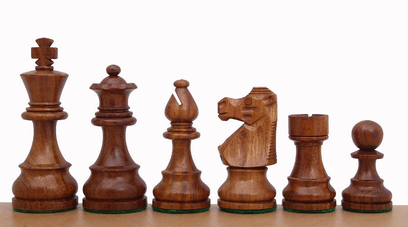 French Staunton Chess Pieces 3" – Acacia & Boxwood Weighted Compact Set – image 2