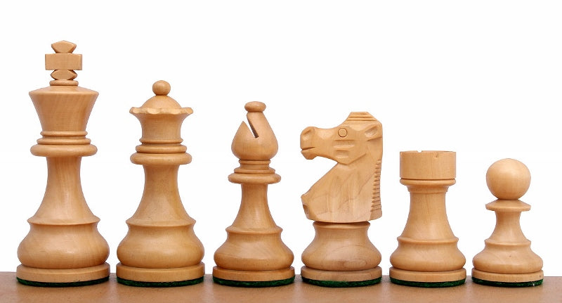 French Staunton Chess Pieces 4" – Acacia & Boxwood Weighted Set – image 3