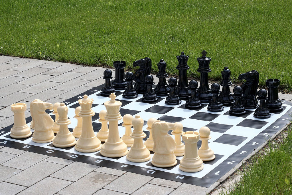 Garden Chess Set Small - Outdoor Set with Nylon Board and Pieces