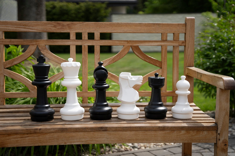 Garden Chess Set Small 30cm King - Outdoor Weather-Resistant Lightweight