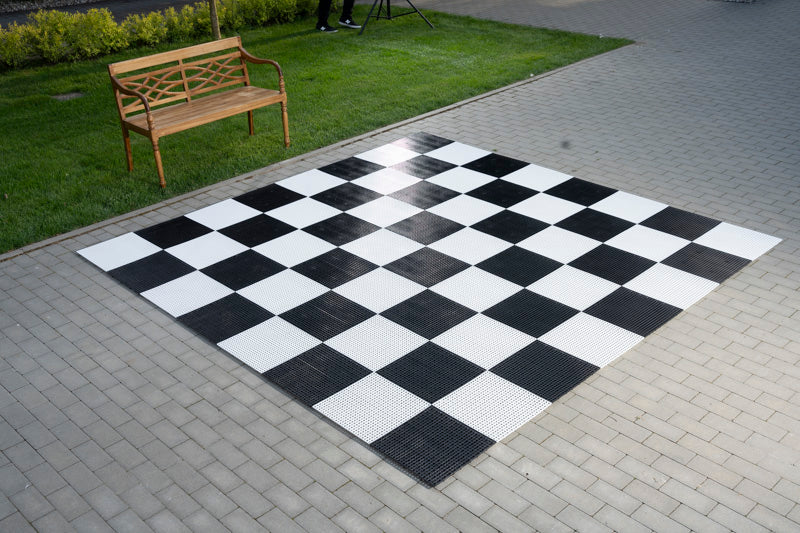 Chess Board Plastic Outdoor 36cm - Garden Checkers Weather-Resistant Field