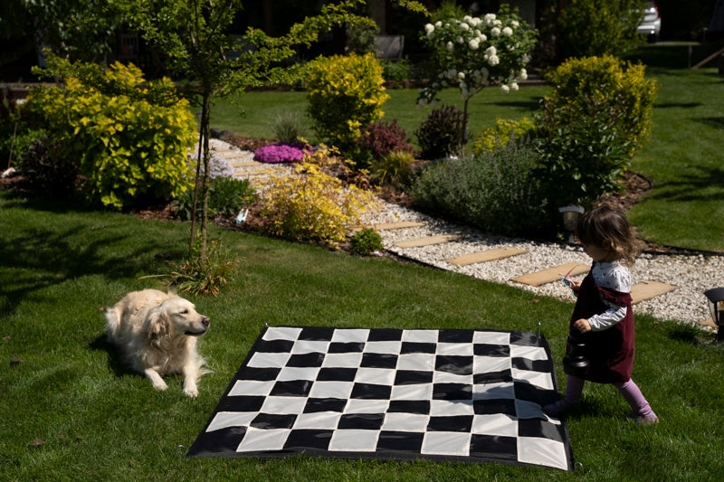Giant Nylon Chess Board – 6" (15cm) Squares, Garden Outdoor