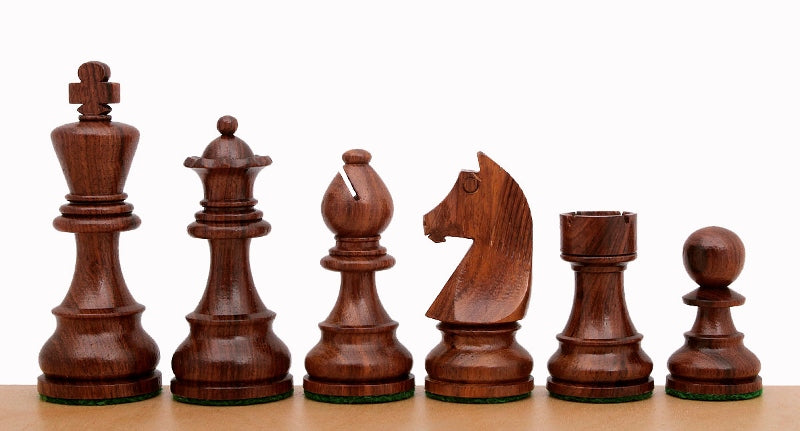 German Staunton Gold Tournament Chess Set No.5 - Acacia Boxwood with Mahogany Case – image 5