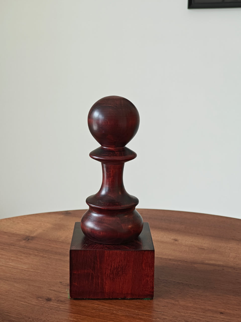 Chess Trophy Cup – Black Pawn, Handcrafted Wood – image 3
