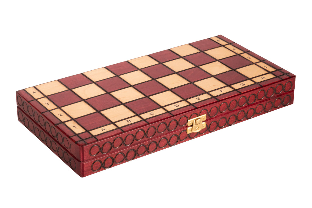 Small Pearl Chess Set with Insert — Cherry, 36×36 cm – image 5