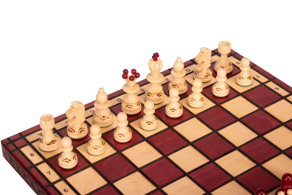Small Pearl Chess Set with Insert — Cherry, 36×36 cm – image 6