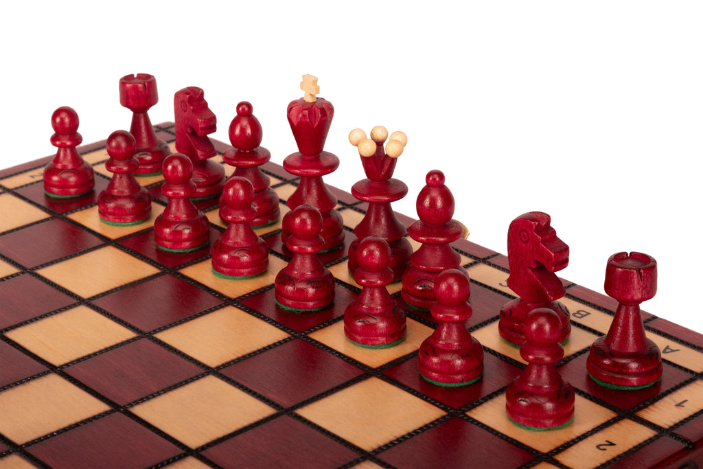 Small Pearl Chess Set with Insert — Cherry, 36×36 cm – image 7