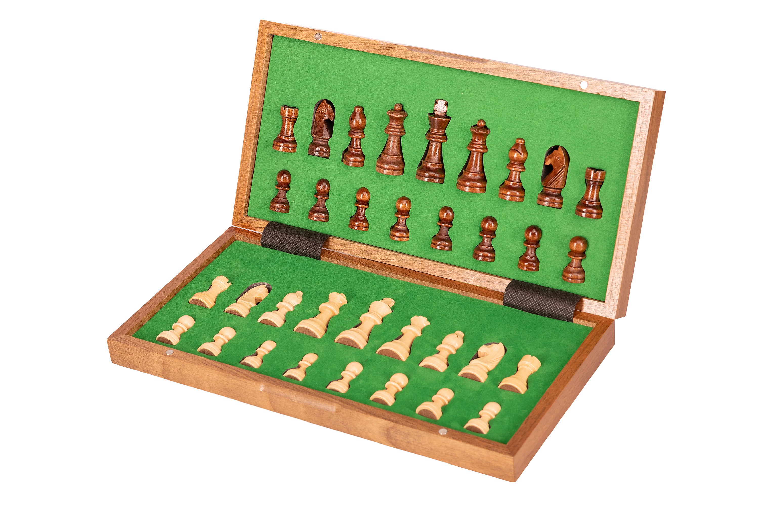 Magnetic Travel Chess Set — Walnut, 33×33 cm Wooden Folding Case – image 5
