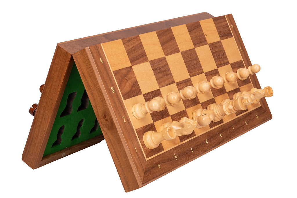 Magnetic Travel Chess Set — Walnut, 33×33 cm Wooden Folding Case – image 7