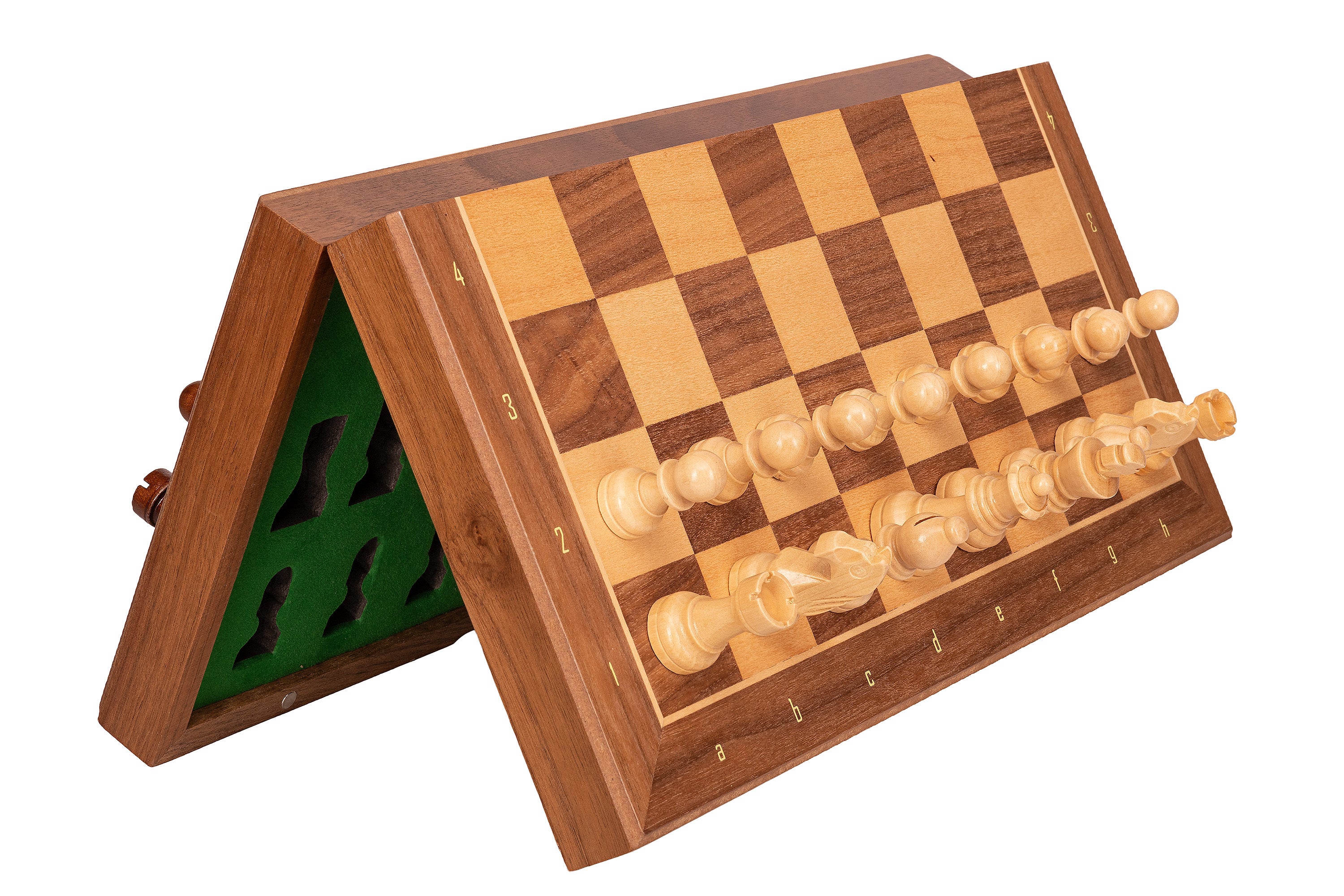 Magnetic Travel Chess Set — Walnut, 33×33 cm Wooden Folding Case – image 7