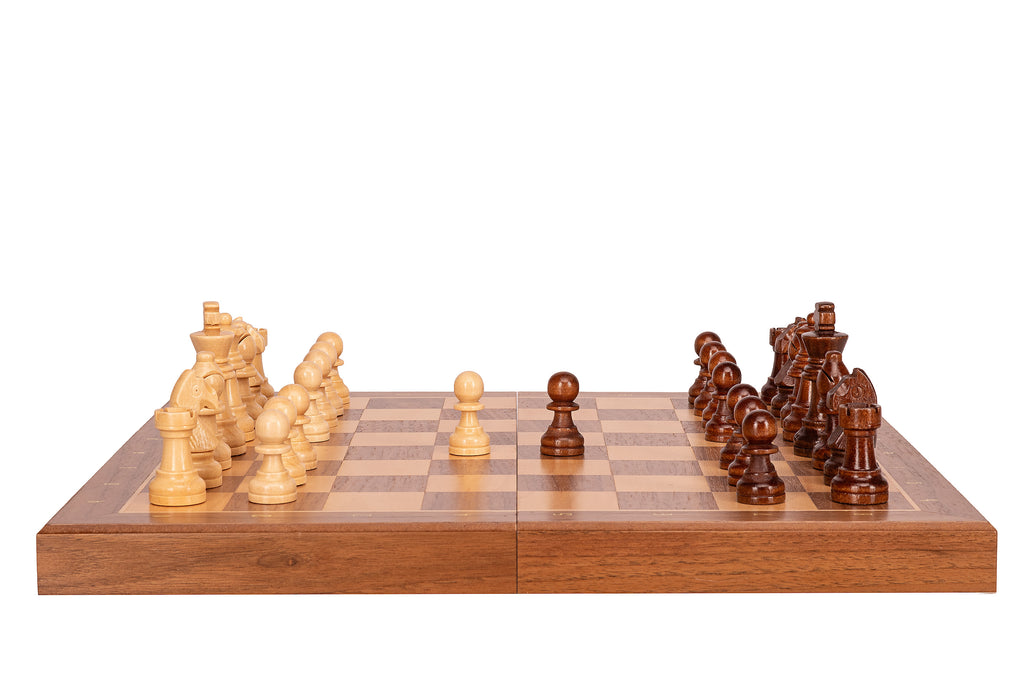 Magnetic Travel Chess Set — Walnut, 33×33 cm Wooden Folding Case – image 10