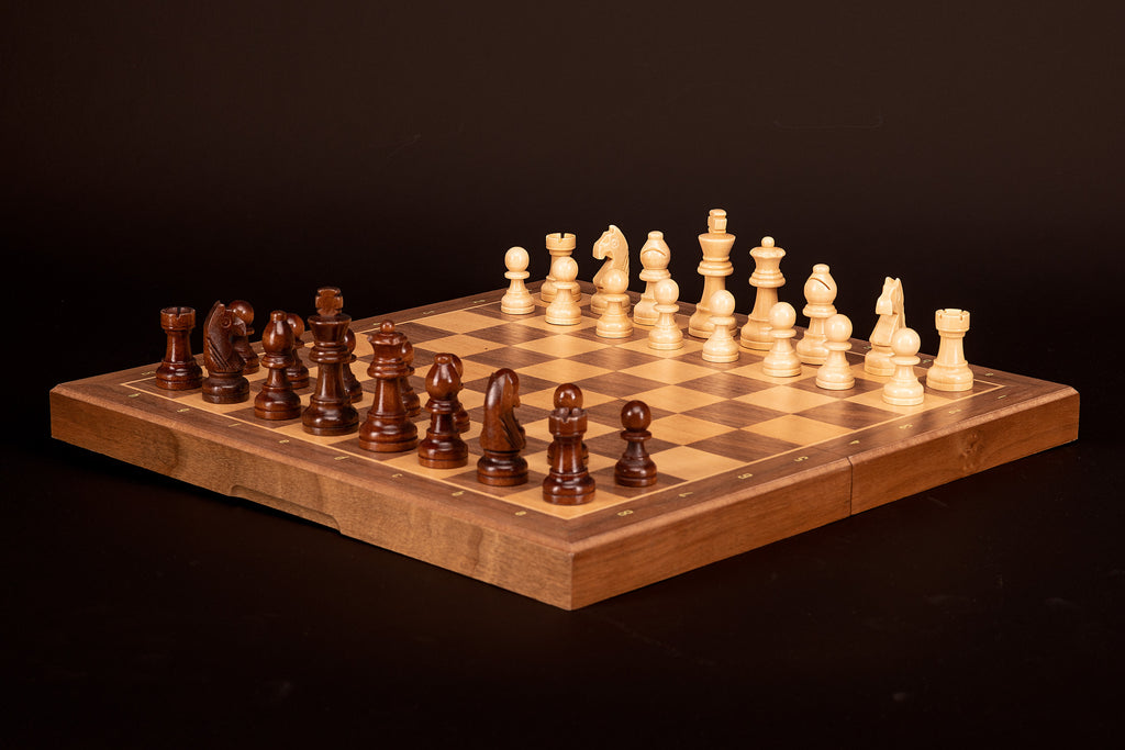 Magnetic Travel Chess Set — Walnut, 33×33 cm Wooden Folding Case – image 13
