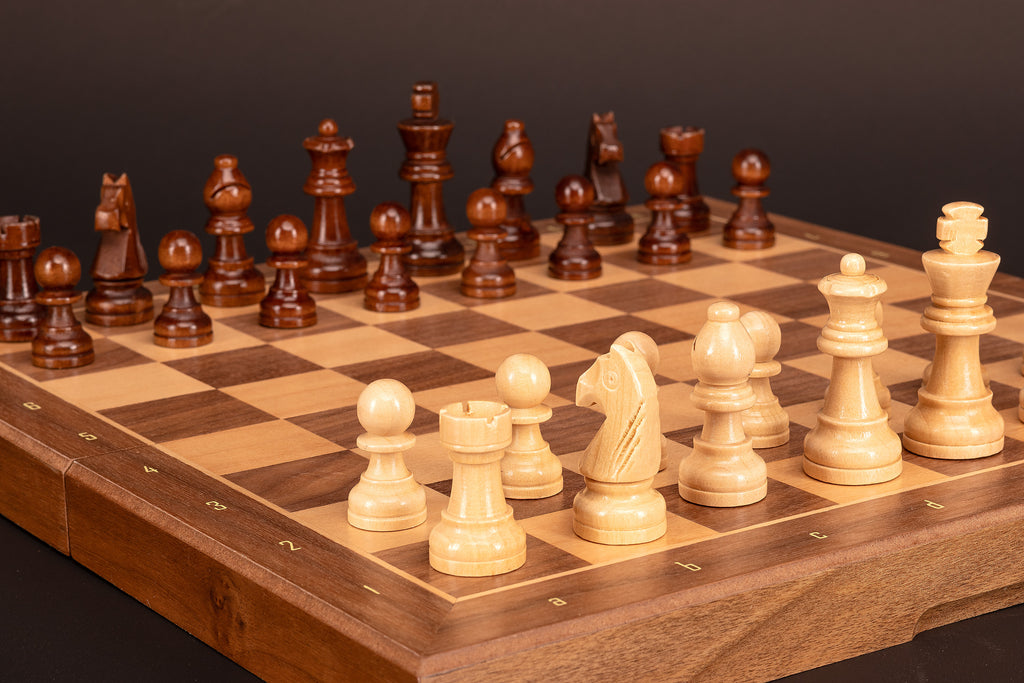 Magnetic Travel Chess Set — Walnut, 33×33 cm Wooden Folding Case – image 15