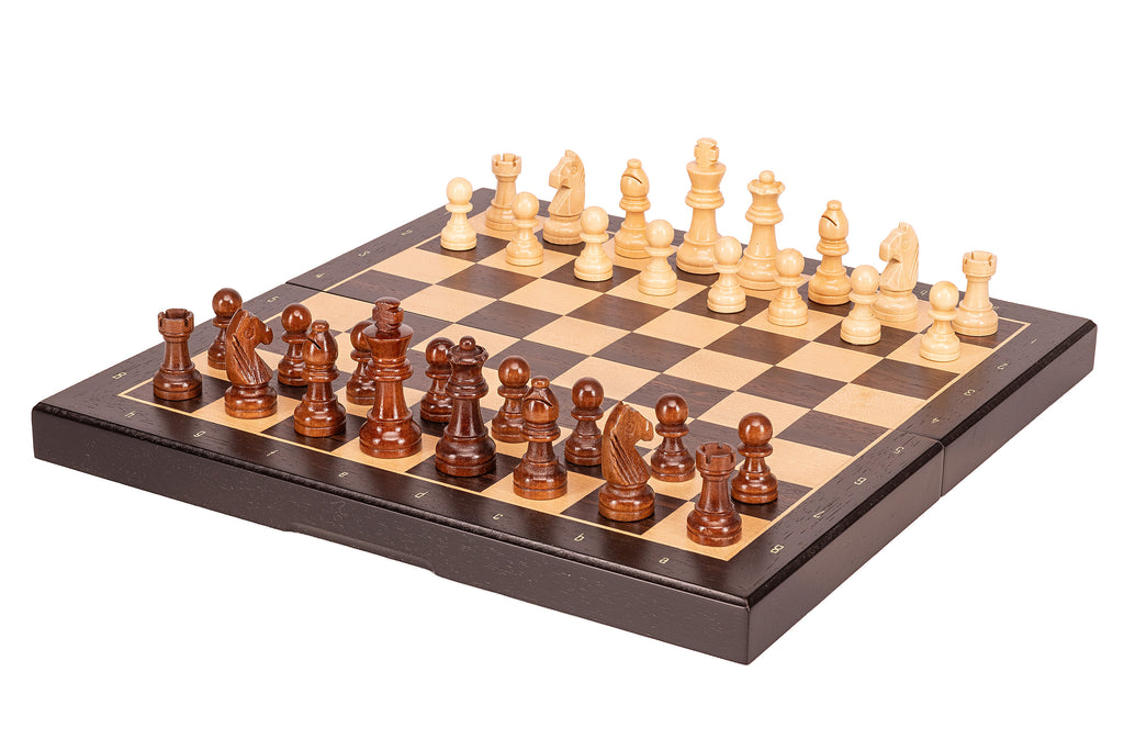 Magnetic Travel Chess Set — Black, 33×33 cm Wooden Folding Case – image 7