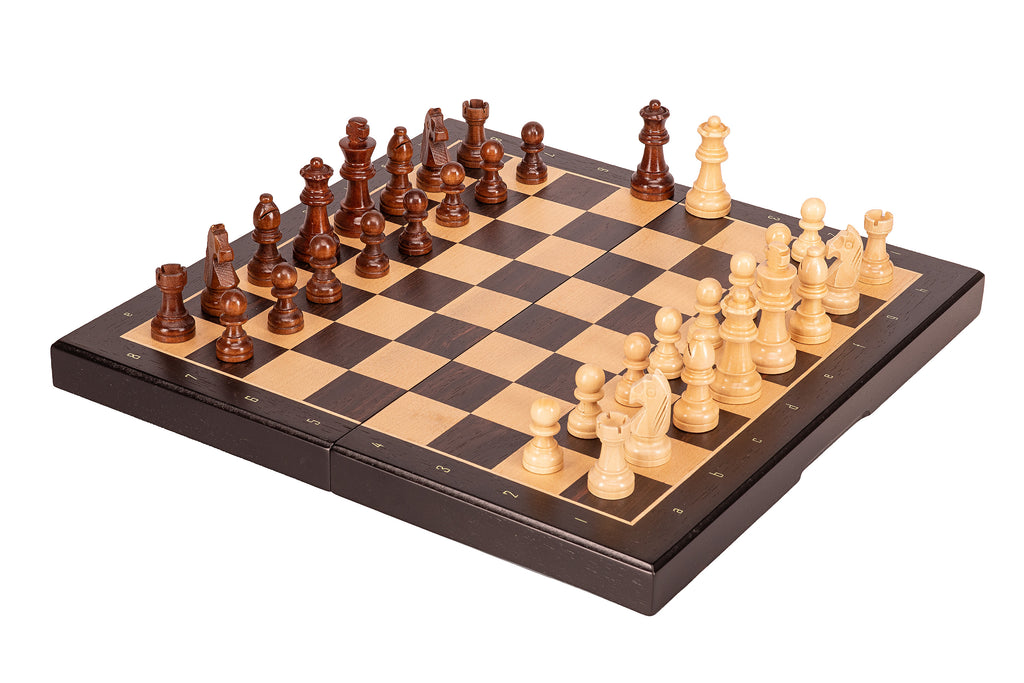 Magnetic Travel Chess Set — Black, 33×33 cm Wooden Folding Case – image 5