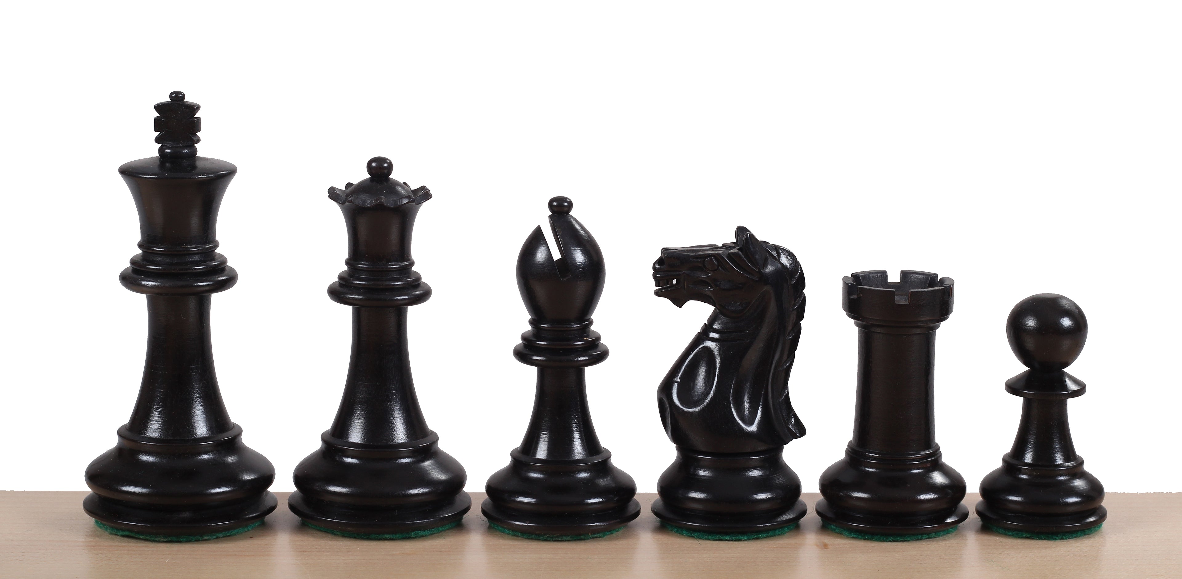 Oxford Chess Pieces 3.75" – Ebonized & Boxwood Weighted Tournament Set – image 3