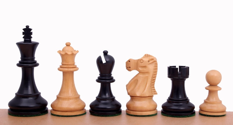 Reykjavik Chess Pieces 3.5" - Ebonized Boxwood Weighted Tournament Set