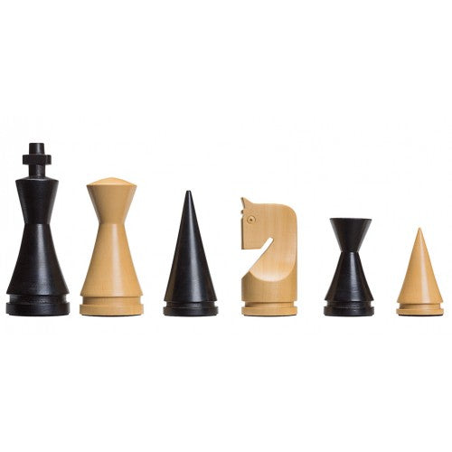 Modern Staunton Chess Pieces 3.75" - Ebonised Tournament Set