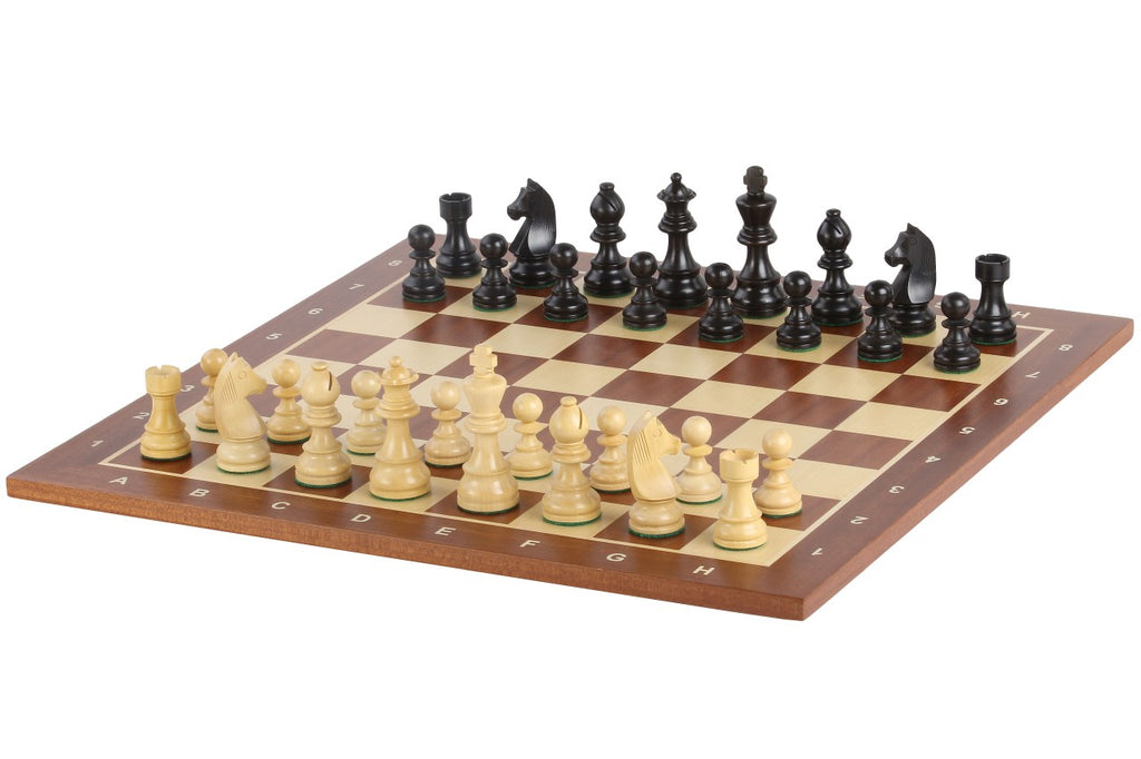 Timeless Chess Set – Mahogany Board 50mm with Notation & King 90mm – image 11