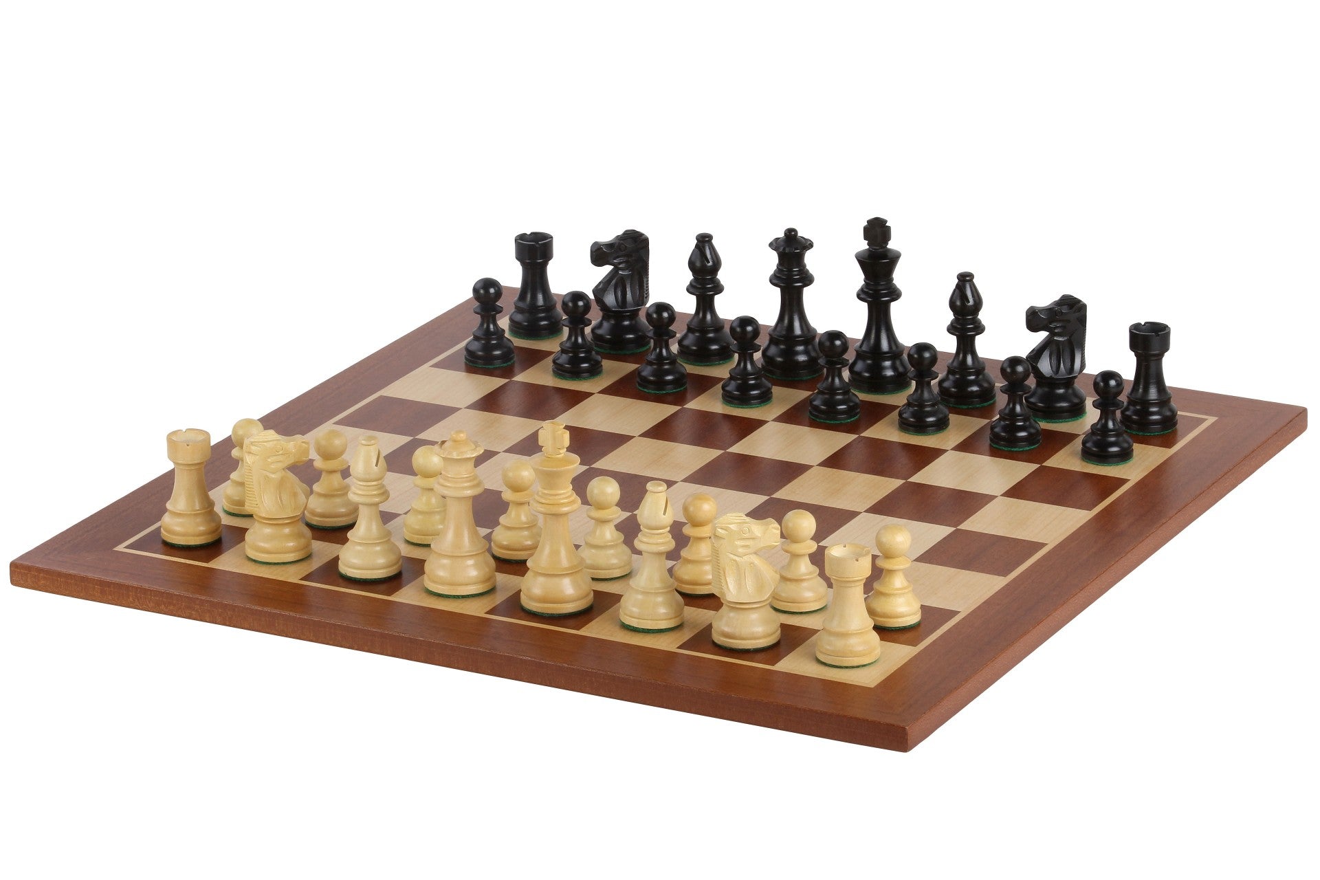 Chess Set No.5 – Sapele Board + 3.5" French Ebonised Pieces – image 3