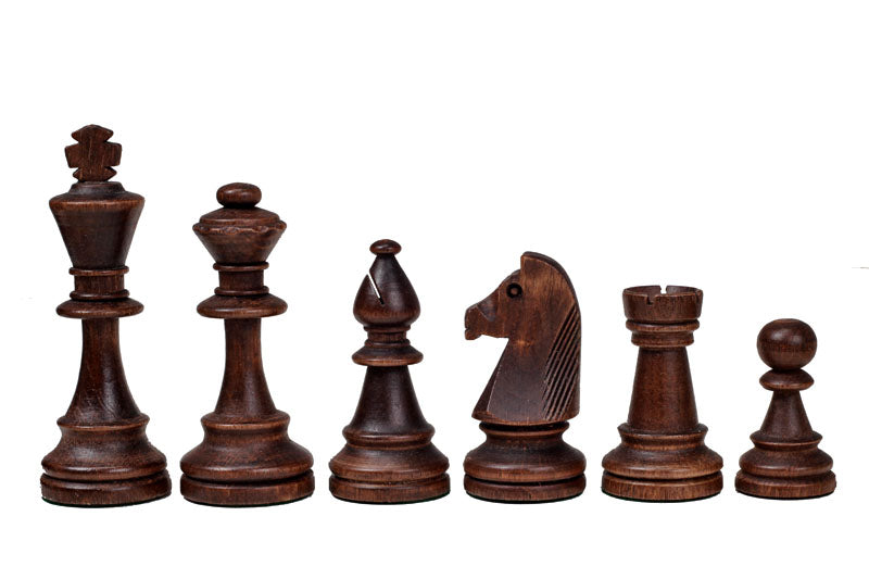 Staunton No.6 Chess Pieces 96mm – Budget Carved Wooden Set – image 3