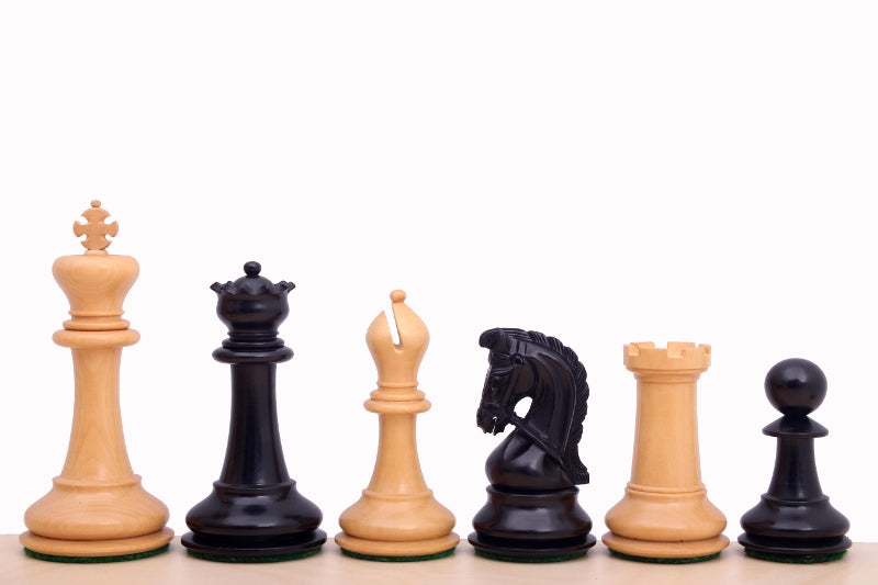 Sultan Chess Pieces 3.75" - Ebonized Boxwood Weighted Premium Set