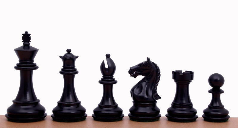 Supreme Chess Pieces 3.5" – Ebonized & Boxwood Weighted Set with Extra Queens – image 2