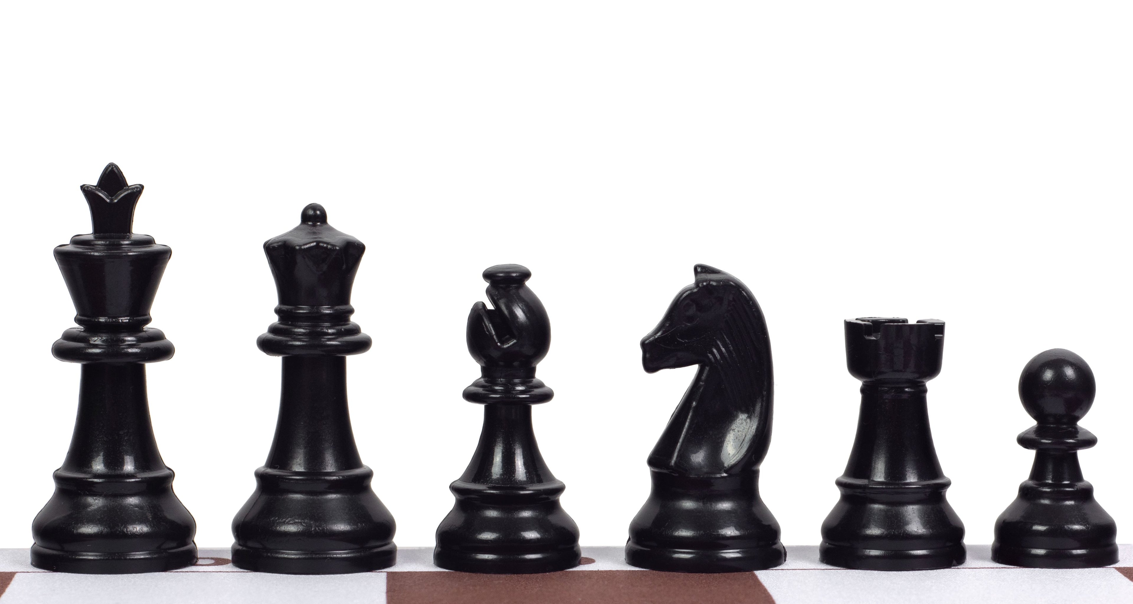 Staunton Plastic Chess Pieces 65mm King – Compact No.3 Size – image 3